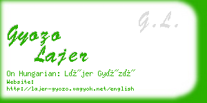 gyozo lajer business card